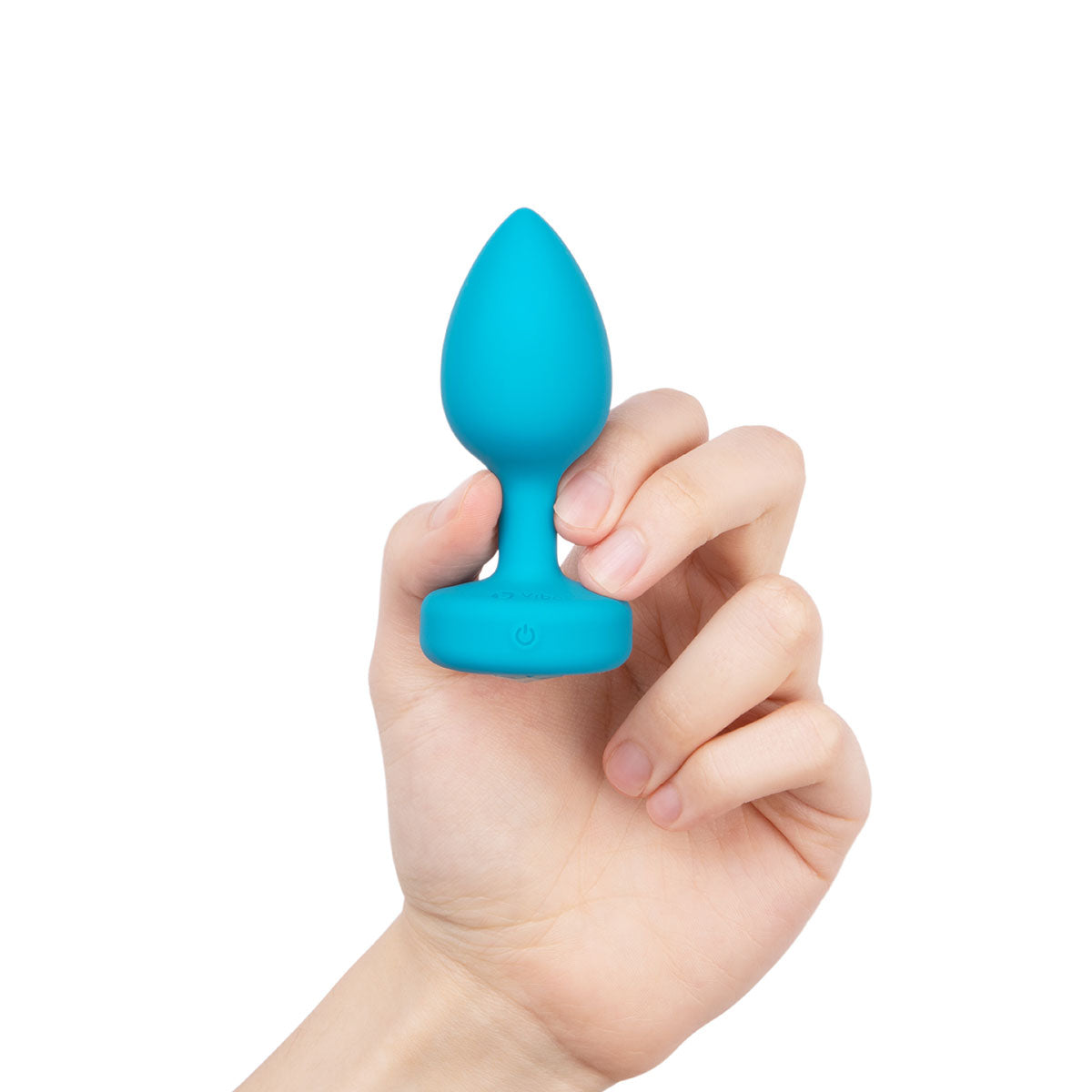 B-Vibe Vibrating Jewel Plug Small/Medium - Aqua