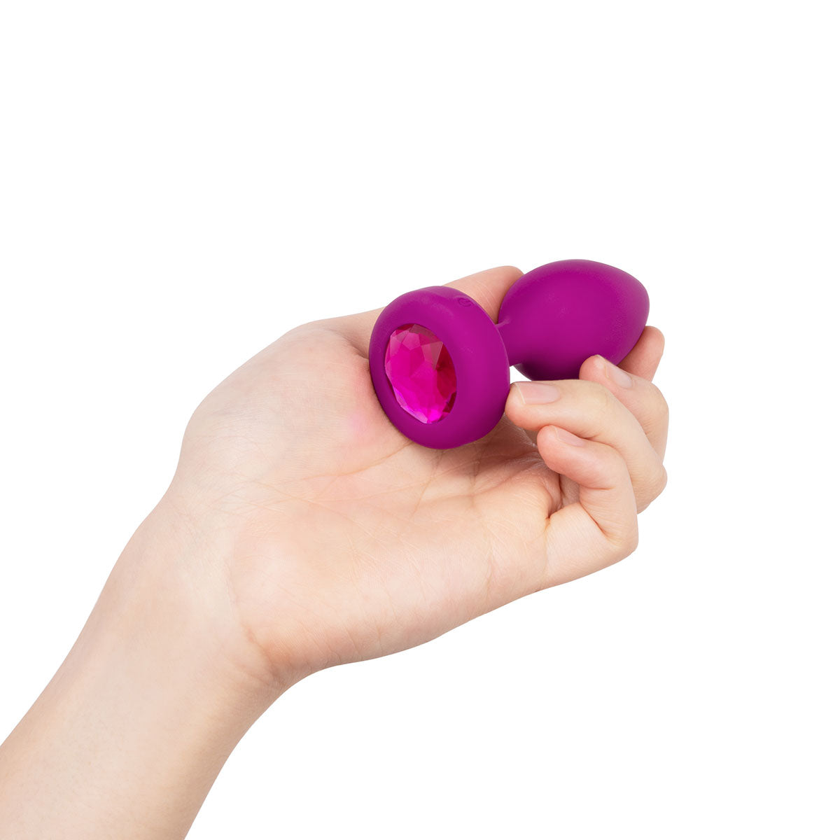 B-Vibe Vibrating Jewel Plug Small/Medium - Fuchsia