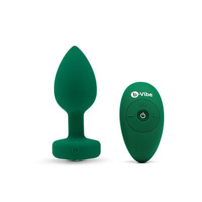 B-Vibe Vibrating Jewel Plug Medium/Large - Emerald