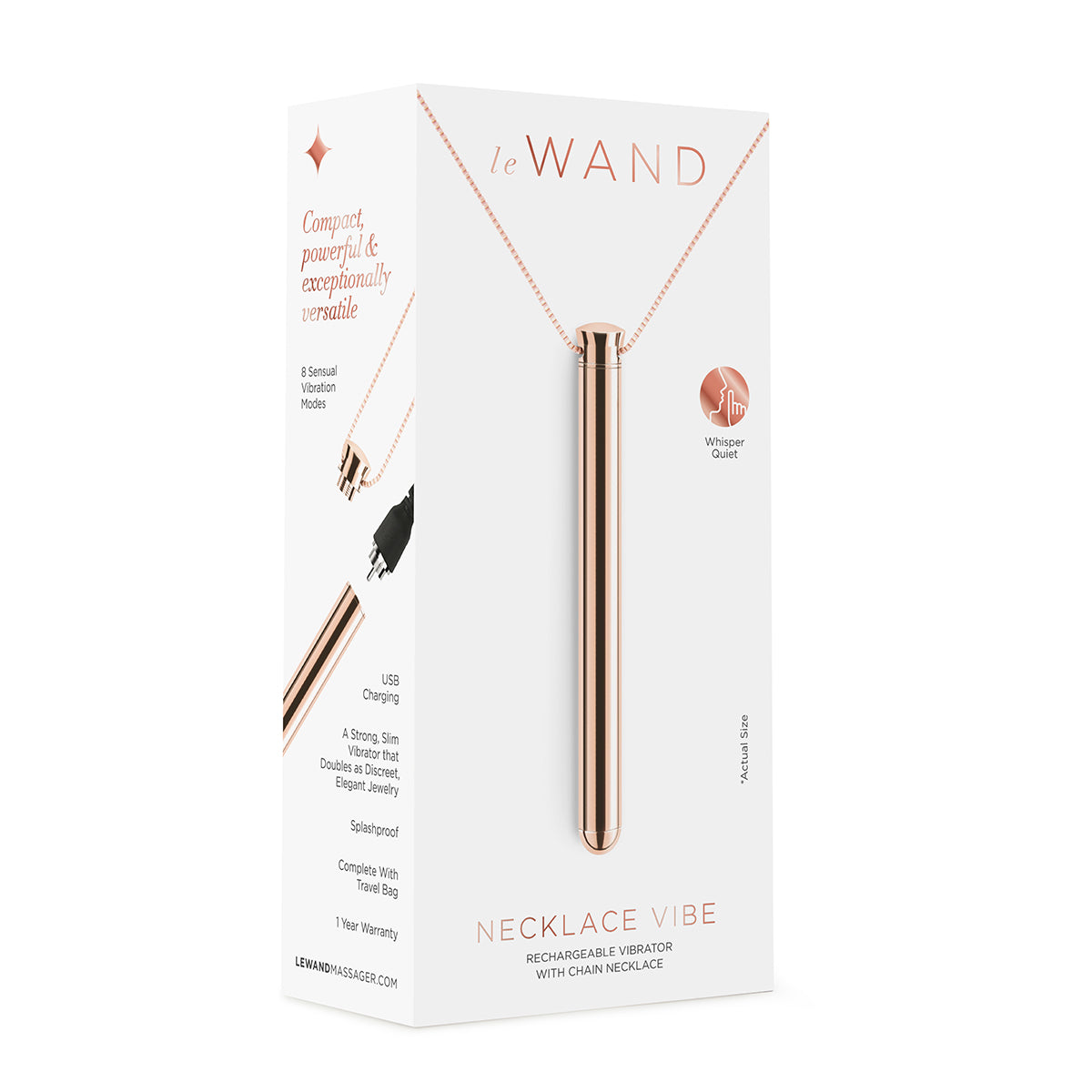 Le Wand Vibrating Necklace - Rose Gold