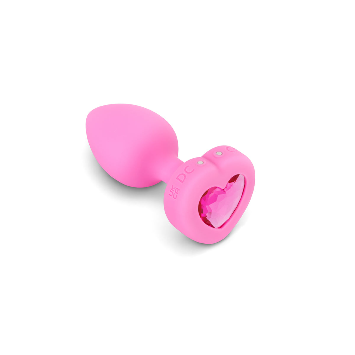 B-Vibe Vibrating Heart Plug Small/Medium - Pink Topaz