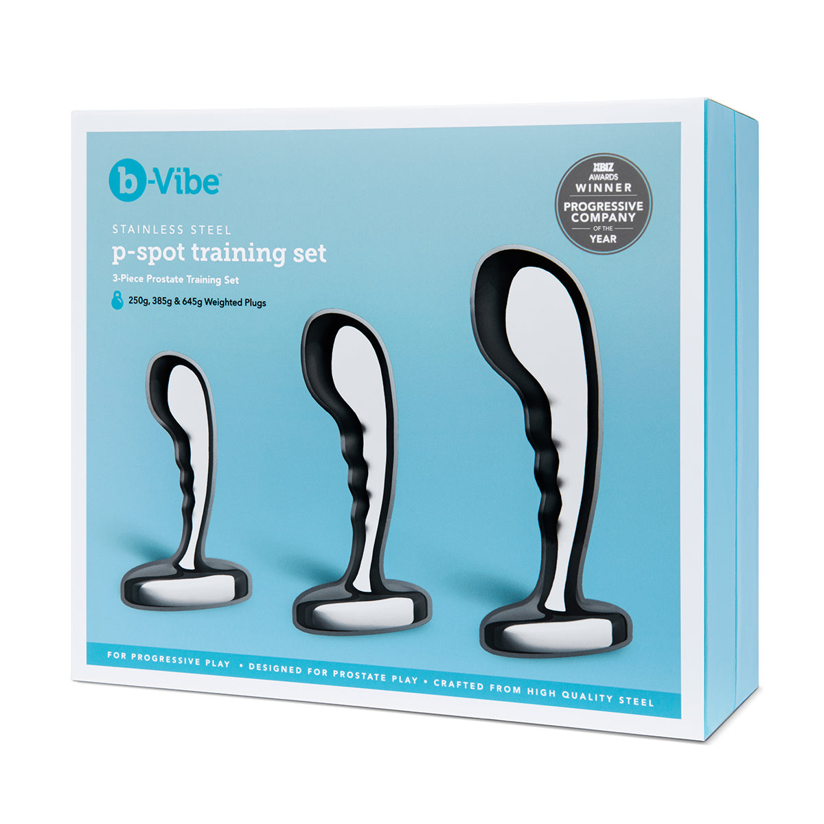 B-Vibe Stainless Steel P-Spot Training Set