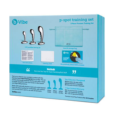 B-Vibe Stainless Steel P-Spot Training Set