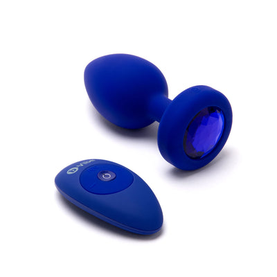 B-Vibe Vibrating Jewel Plug Large/X-Large - Blue Sapphire