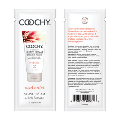 Coochy Shave Cream 15ml 24pc Display - Sweet Nectar