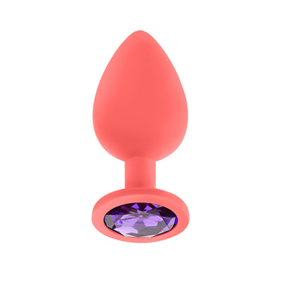 Luv Inc Jeweled Plug Large - Coral