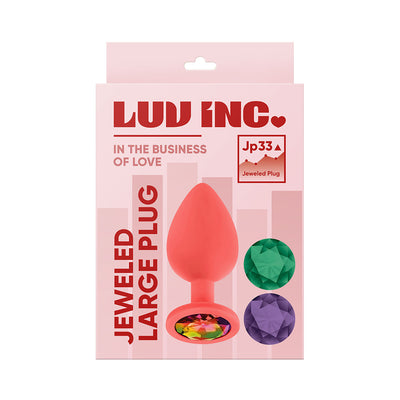 Luv Inc Jeweled Plug Large - Coral