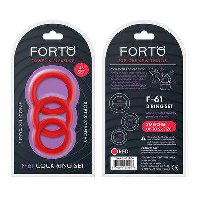 FORTO F-61 3pc C-Ring Set - Red