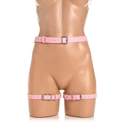 Bondage Harness with Bows M/L - Pink