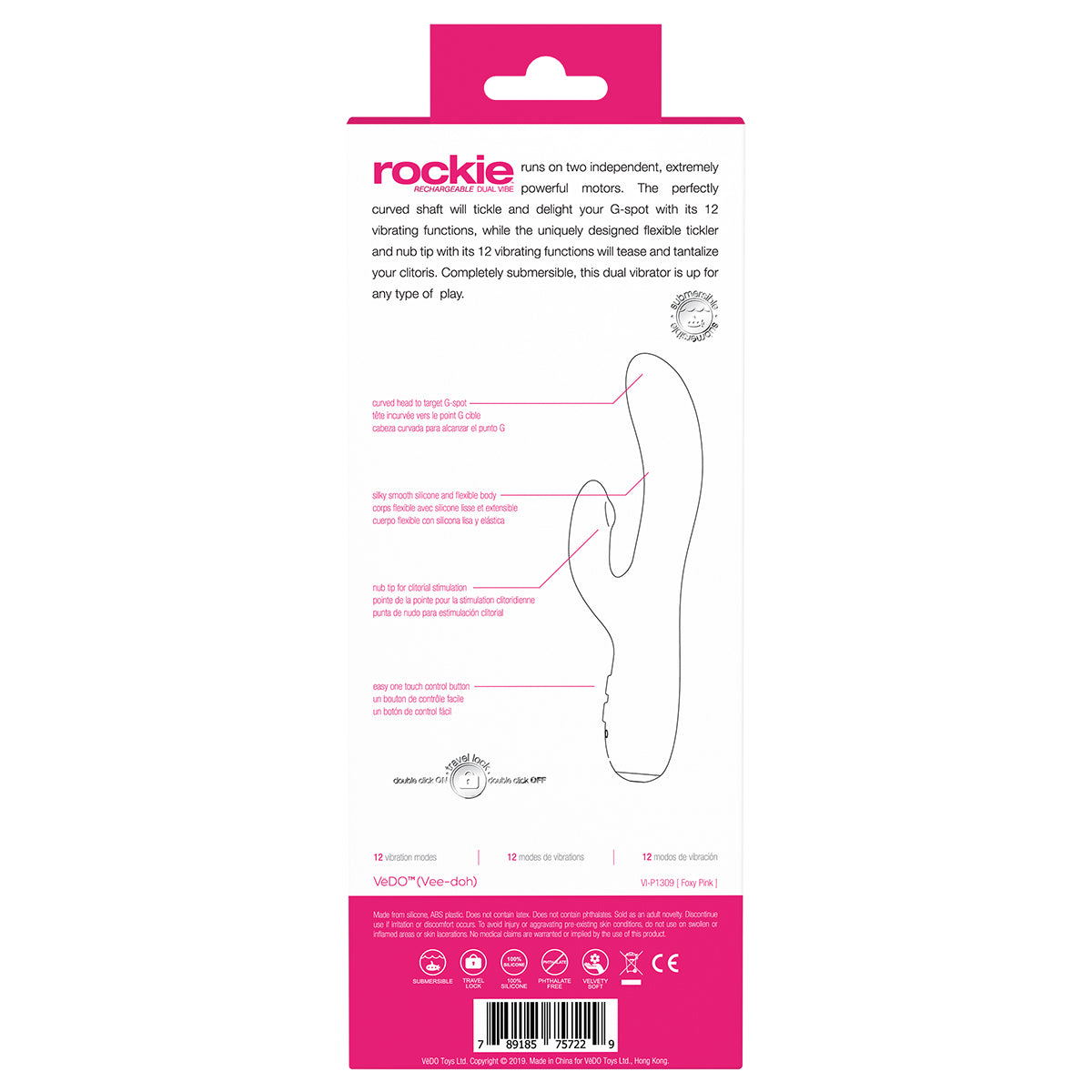 VeDO Rockie Dual Vibrator - Pink