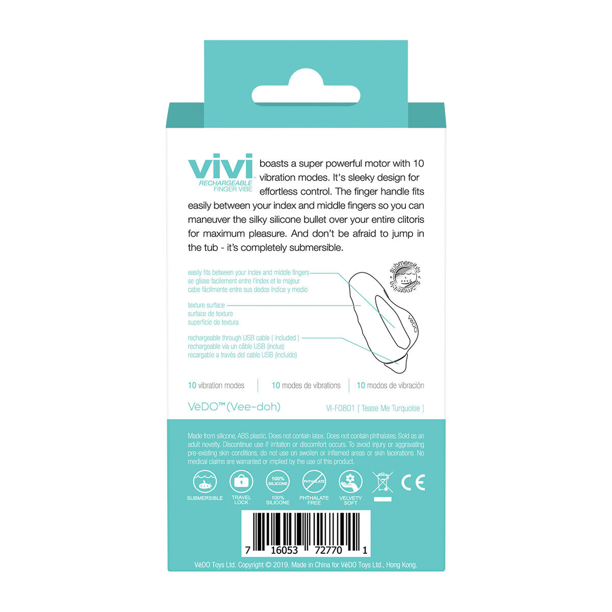 VeDO Vivi Finger Vibe - Turquoise