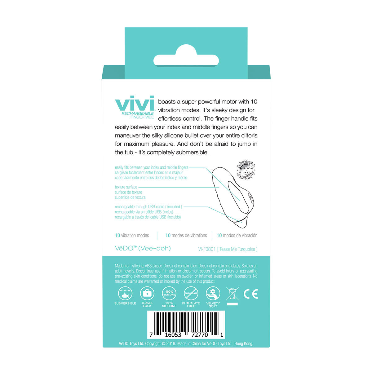 VeDO Vivi Finger Vibe - Turquoise