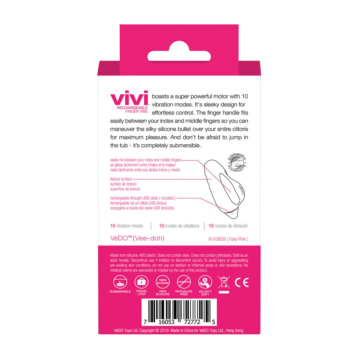 VeDO Vivi Finger Vibe - Foxy Pink