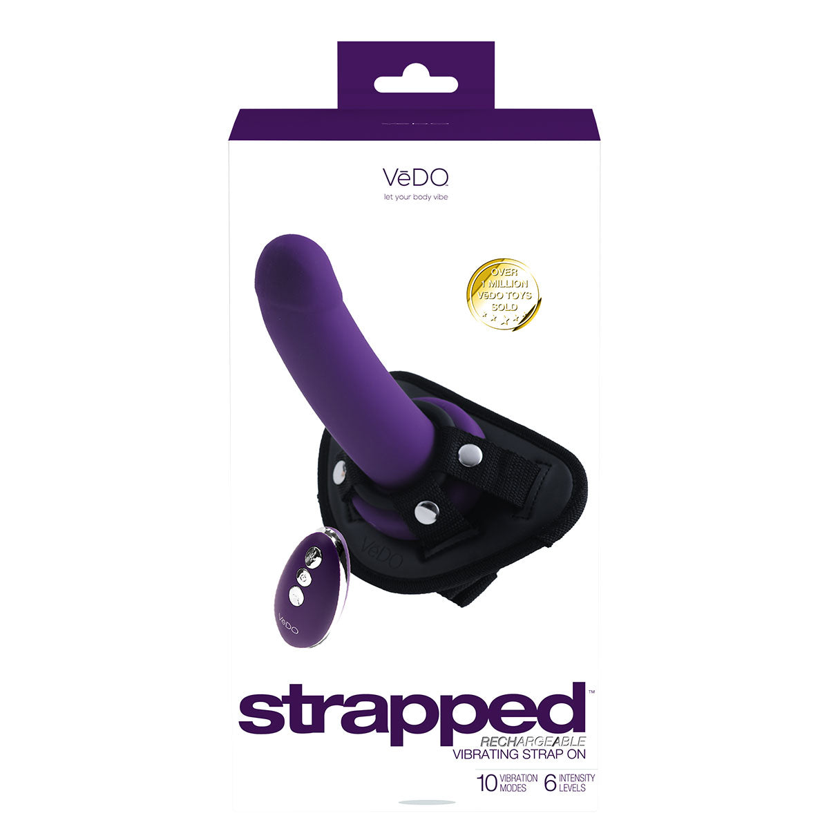 VeDO Strapped Vibrating Strap-On - Purple