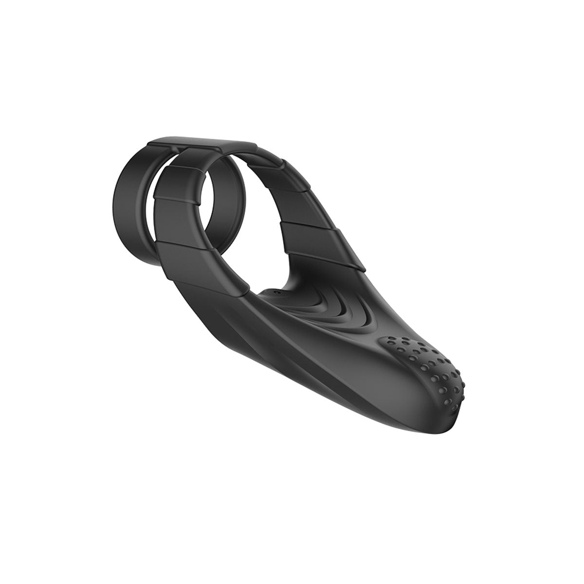 FORTO F-48 Vibrating Perineum Double C-Ring - Black