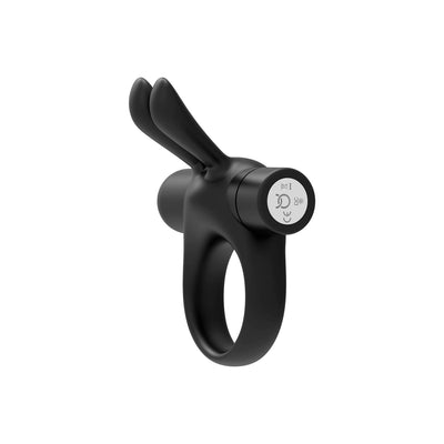 FORTO Vibrating Bunny C-Ring - Black