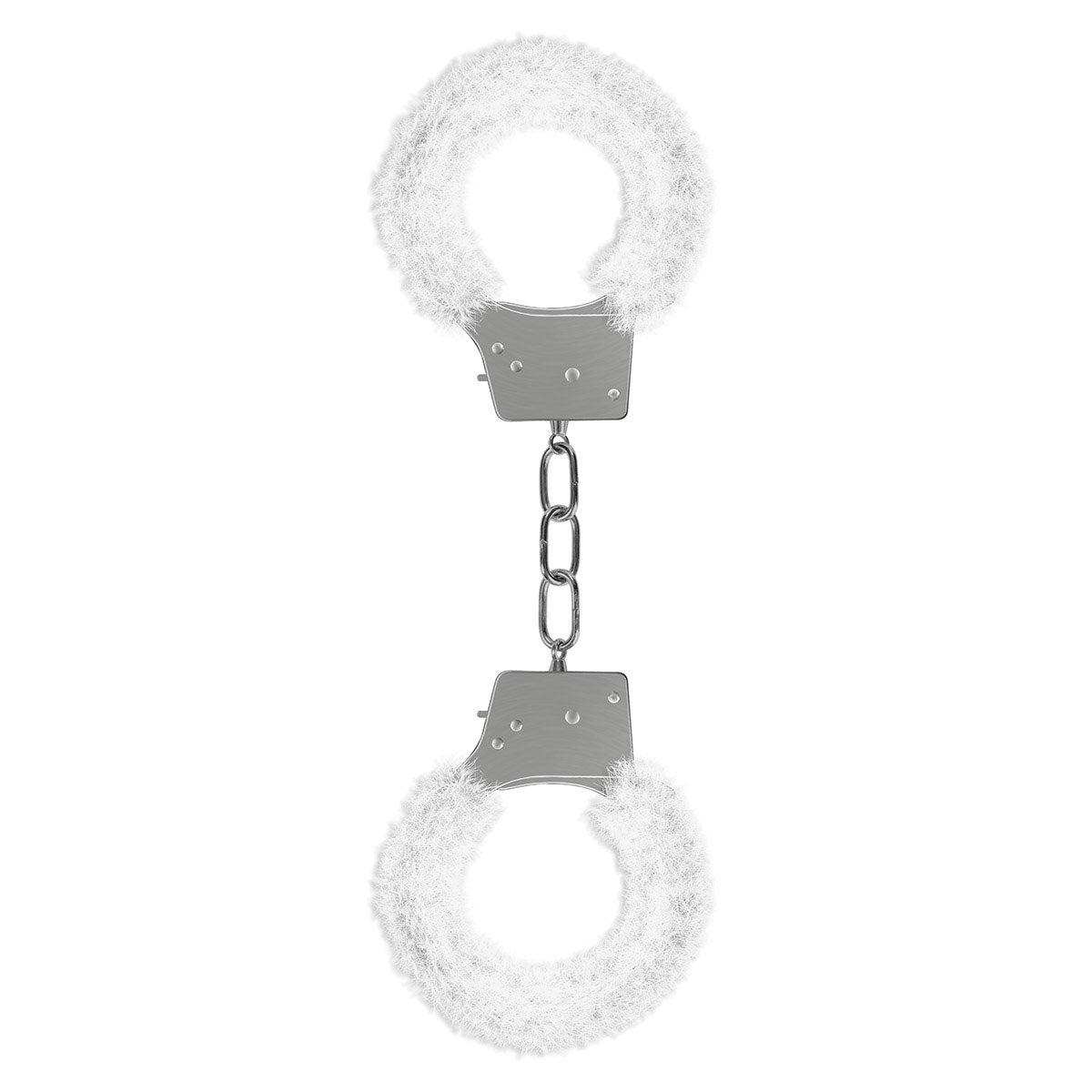 Shots Ouch! Beginner's Furry Handcuffs - White