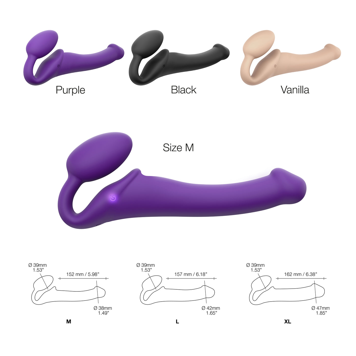 Strap-On-Me Vibe Medium - Purple