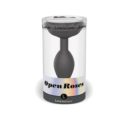 Love to Love Open Roses Plug Large - Black Onyx