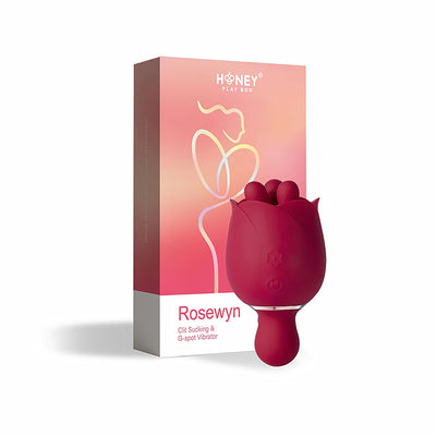 Rosewyn Rotating Rose Vibrator - Red