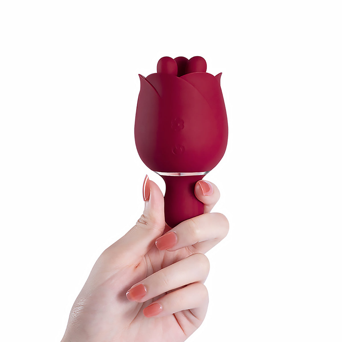 Rosewyn Rotating Rose Vibrator - Red