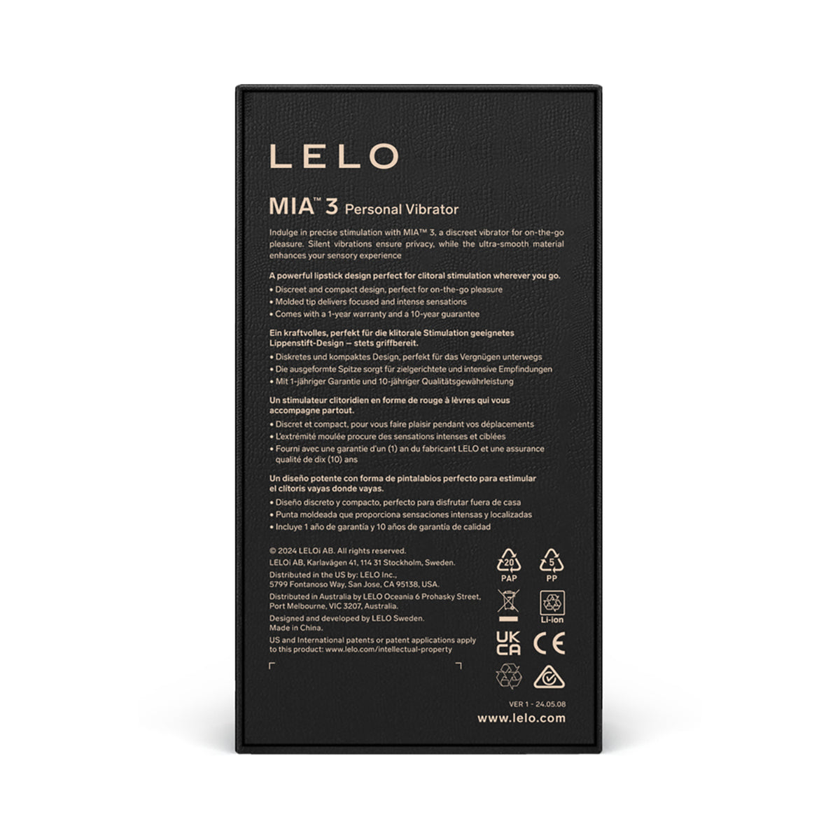 LELO MIA 3 Personal Vibrator Black