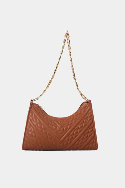 Textured PU Leather Shoulder Bag