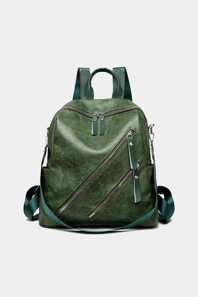 PU Leather Convertible Backpack