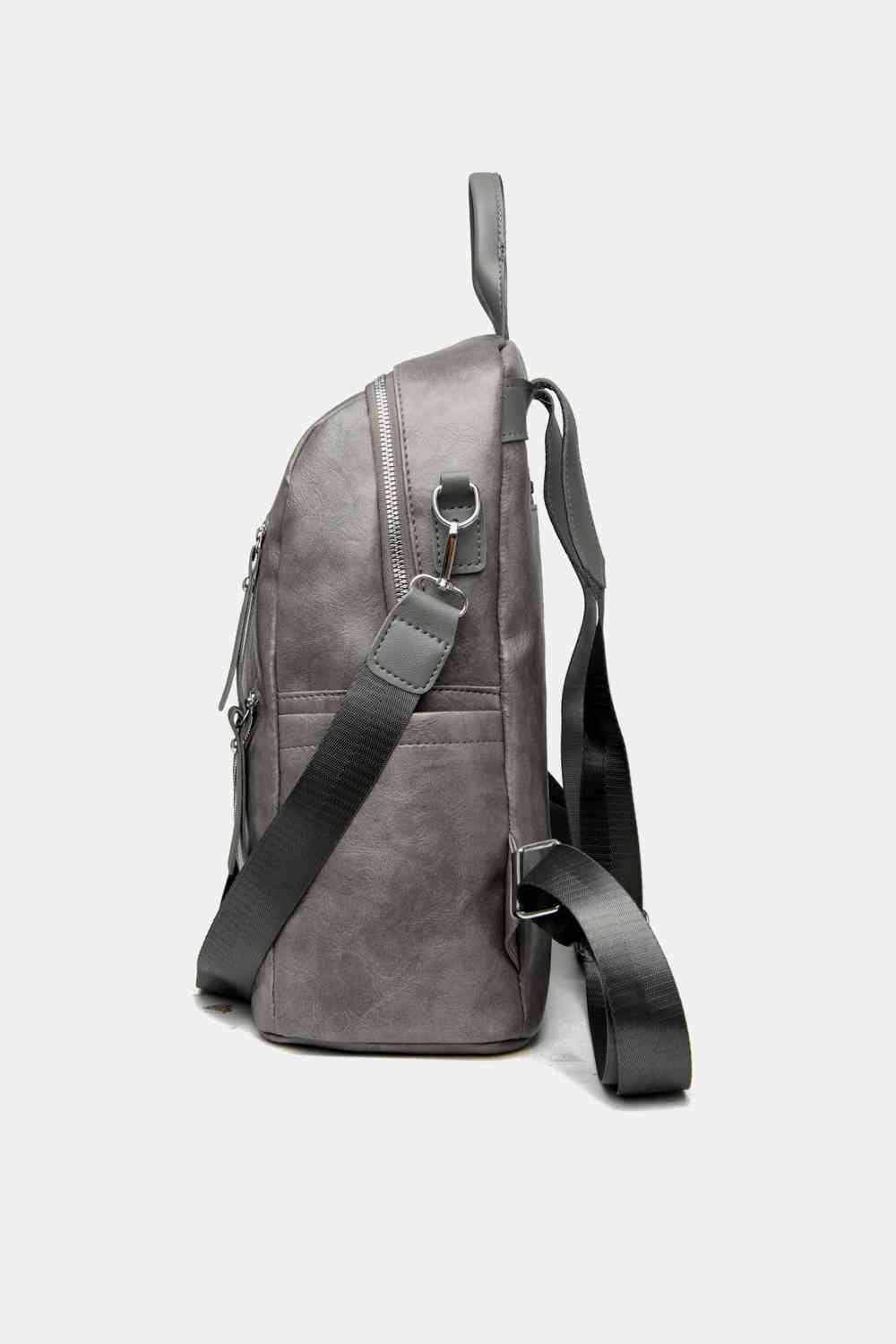 PU Leather Convertible Backpack