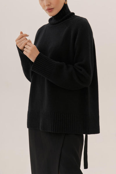 Turtle Neck Raglan Sleeve Sweater