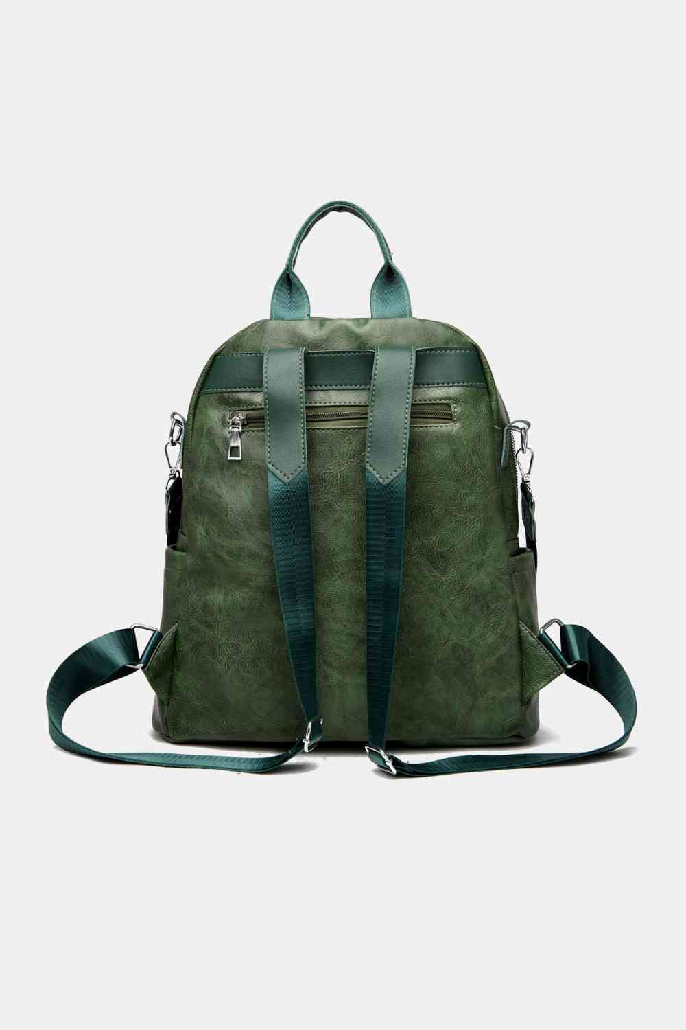 PU Leather Convertible Backpack