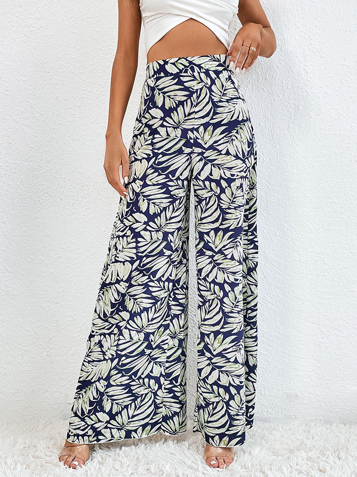 Printed Wide Leg Pants