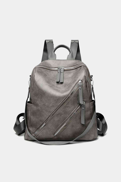 PU Leather Convertible Backpack