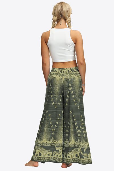 Split Wide Leg Long Pants