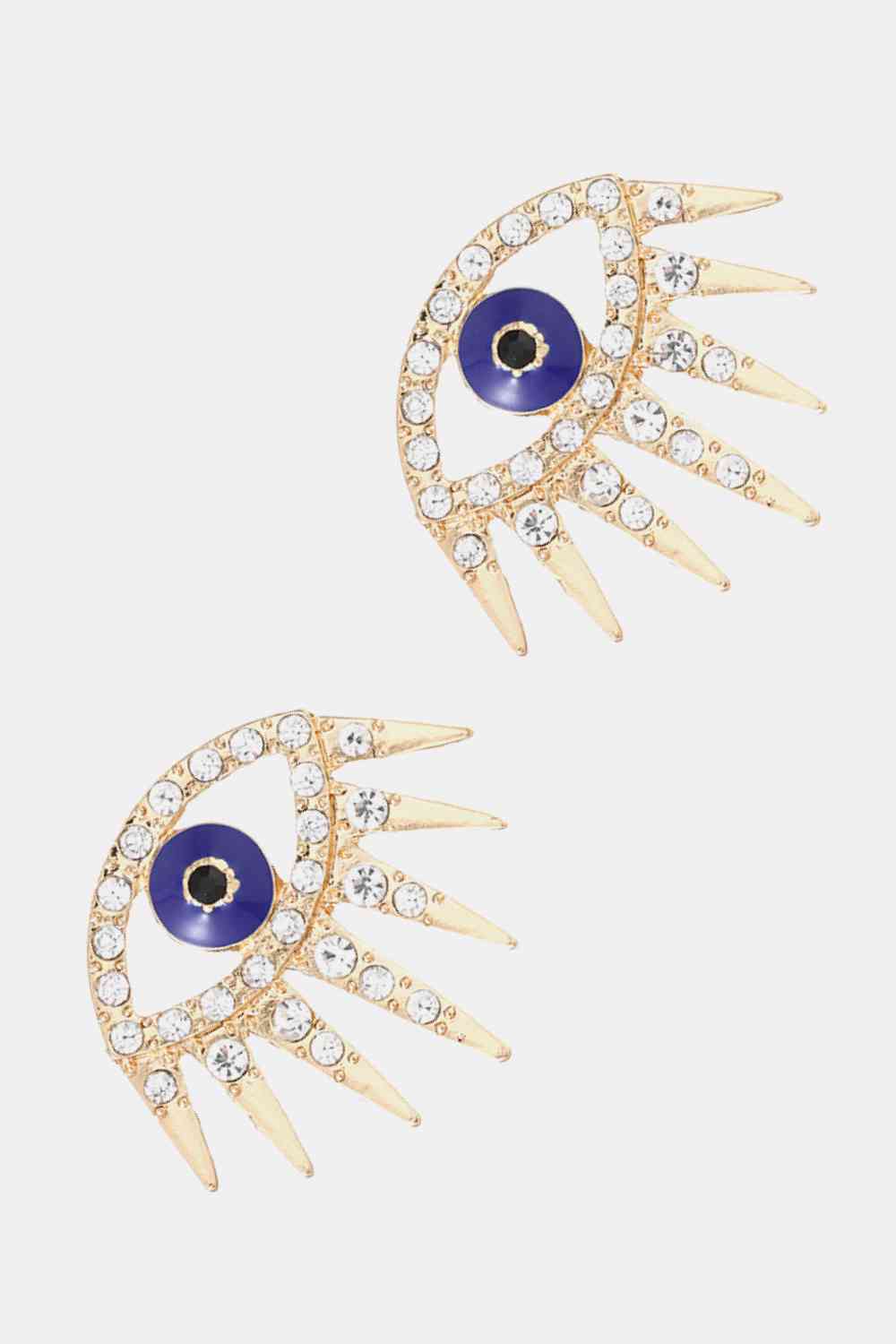 Evil Eye Rhinestone Dangle Earrings