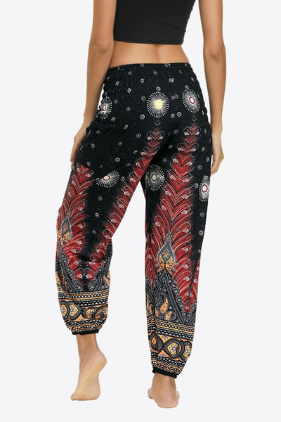 Printed Smocked Pants