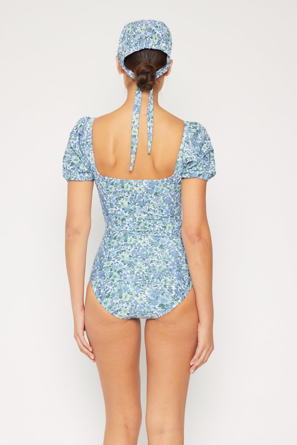 Marina West Swim Salty Air Puff Sleeve One-Piece in Blue