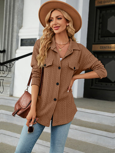 Collared Neck Long Sleeve Shirt