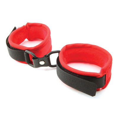 Mink Faux Fur Handcuffs - Red