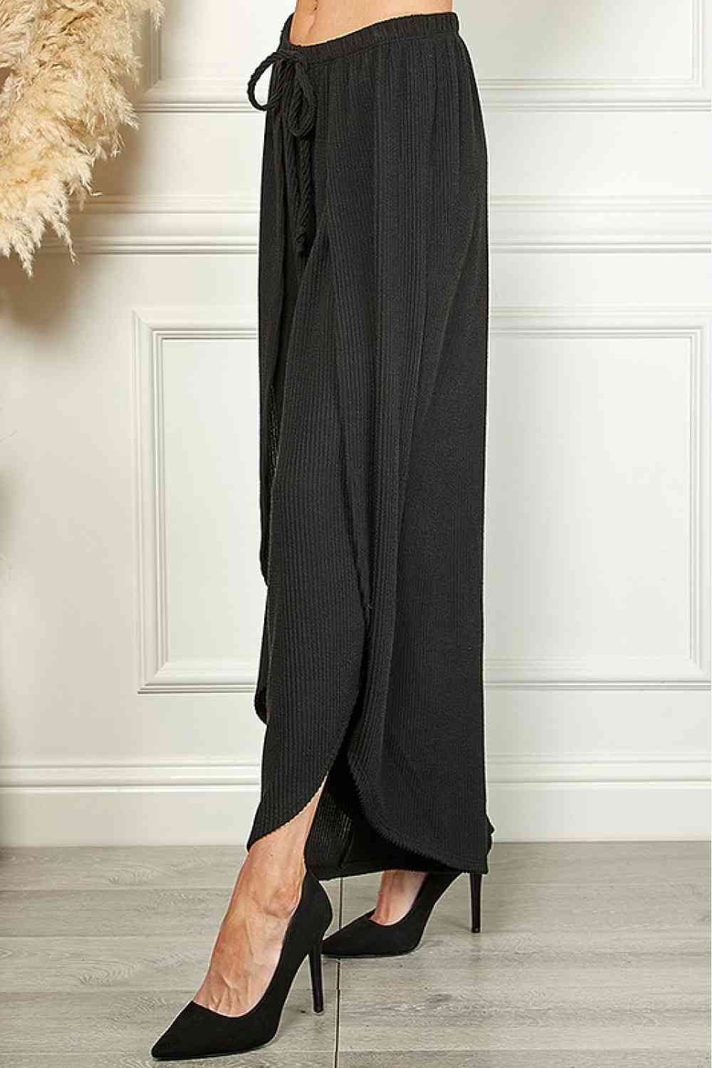 Blumin Apparel Confidently Chic Full Size Split Wide Leg Pants