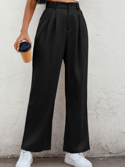 High Waist Straight Leg Pants