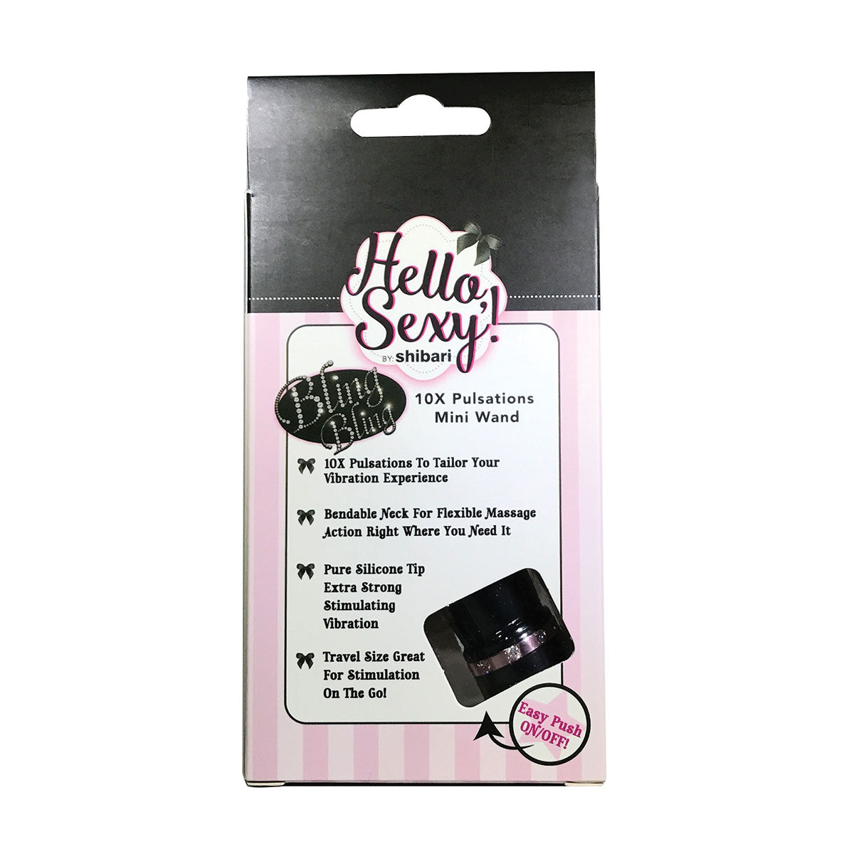 Hello Sexy Bling Bling Mini Wand - Black Shibari