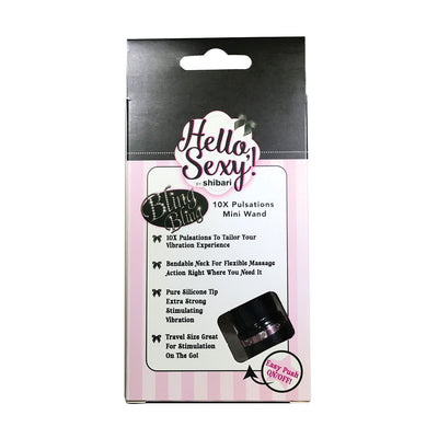 Hello Sexy Bling Bling Mini Wand - Black Shibari