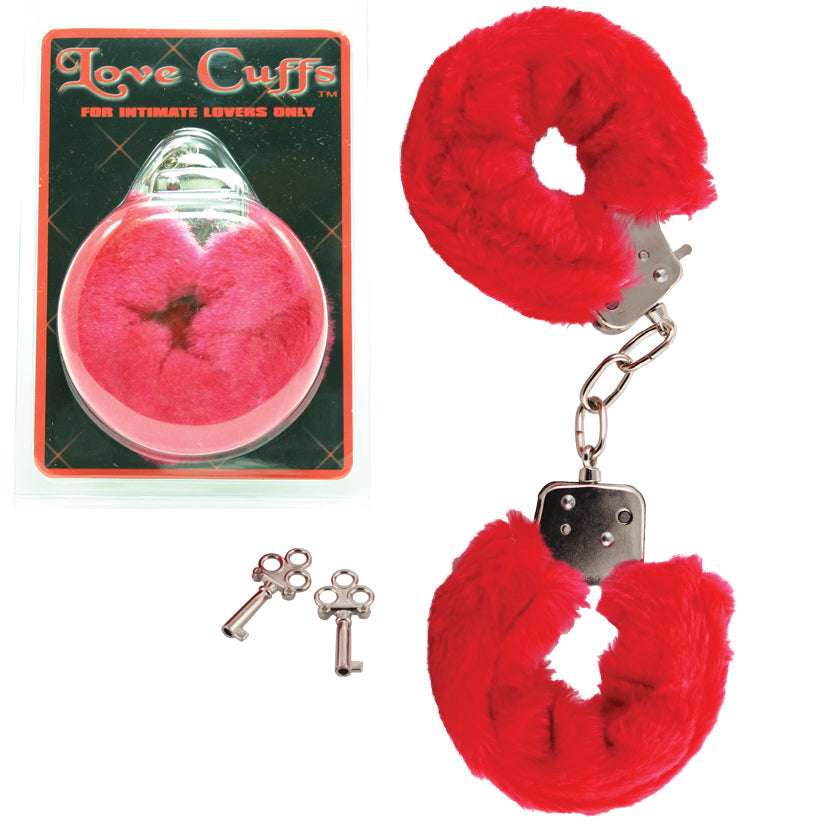 Plush Love Cuffs - Red Golden Triangle