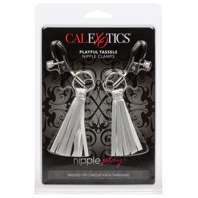 Nipple Play Playful Tassels Nipple Clamps - Silver CalExotics