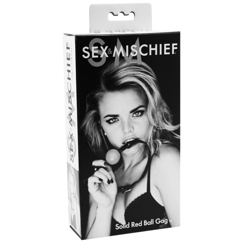 Sex and Mischief Solid Ball Gag - Red Sportsheets