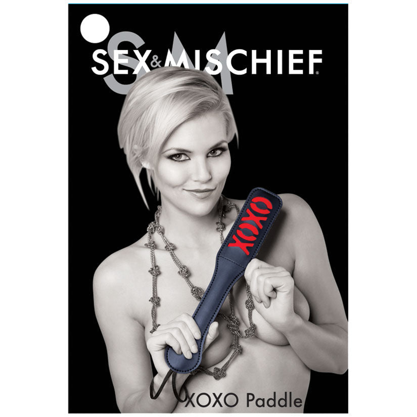 Sex and Mischief Xoxo Paddle - Black Sportsheets