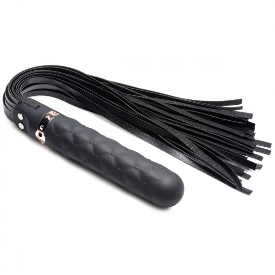 9X Vibrating Silicone Dildo Flogger XR Brands Master Series