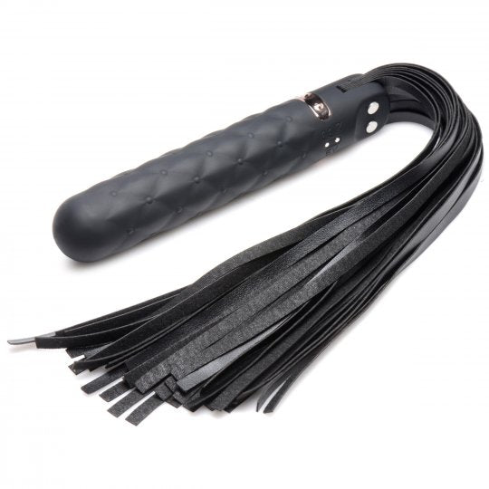 9X Vibrating Silicone Dildo Flogger XR Brands Master Series