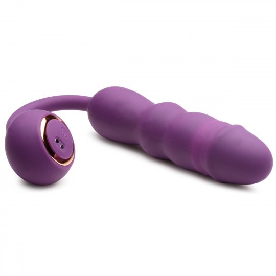 Thrust Thumper Thrusting Silicone Vibrator with Remote XR Brands